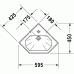 Угловой умывальник 59 см Duravit 1930 Series 0793420000