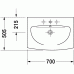 Раковина Duravit Caro 70 см