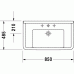 Прямоугольная раковина Duravit Starck 3 0304800000
