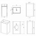 Раковина напольная Aquanet Bliss Cube V27 глянцевая