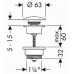 Донный клапан Hansgrohe Push-Open 50100000