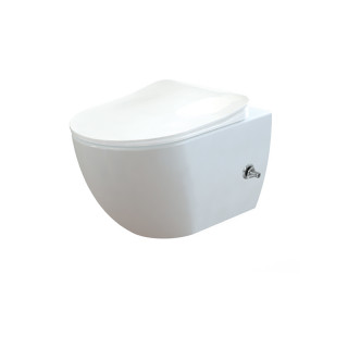 FE320.00400 Creavit Free Унитаз подвесной совмещенный с биде со встроенным краном, с крышкой, керамика, белый.