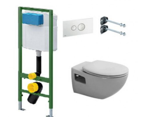 Комплект унитаз Duravit Duraplus 2547090000 и инсталляция Viega 713386