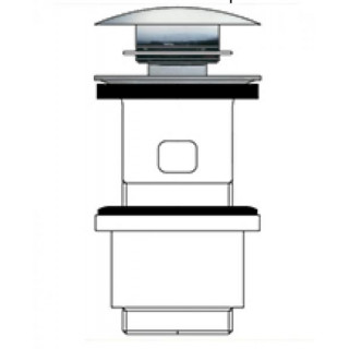 Сливной донный клапан с переливом Nicolazzi Clic-Clac 5558CR