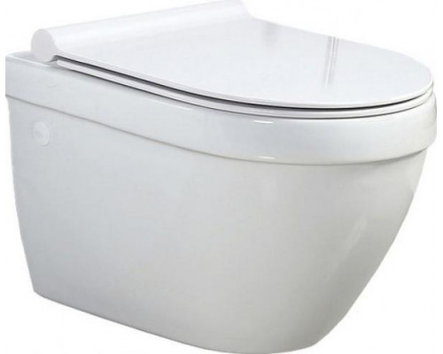 Унитаз безободковый BelBagno Cento-R BB509CH (подвесной) с тонкой крышкой