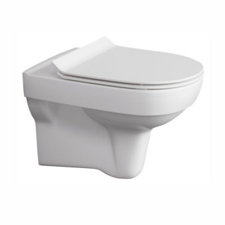 Унитаз подвесной Cersanit CARINA Clean On S-MZ-CARINA-COn-S-DL-w сиденье с дюропластом slim lift