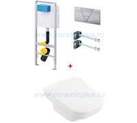 Унитаз подвесной и инсталляция 3 в 1 от Viega и Villeroy & Boch Joyce