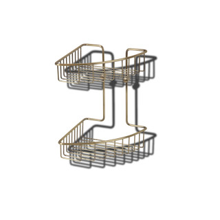 VR.GFT-9034.BR Veragio BASKET Полка двойная угловая, бронза