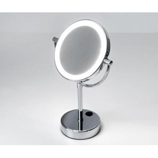 Зеркало с LED-подсветкой двухстороннее, стандартное и с 3-х кратным увеличением Wasserkraft K-1005